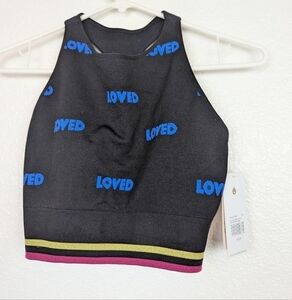 NWT Spiritual Gangster loved jacquard high neck sports bra